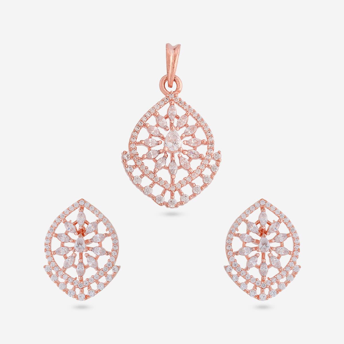 Zircon Pendant Set Zircon Pendant Earring 198838