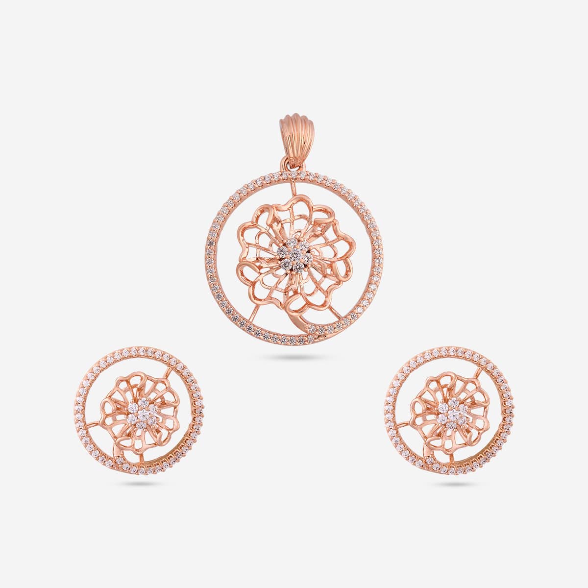 Zircon Pendant Set Zircon Pendant Earring 199570