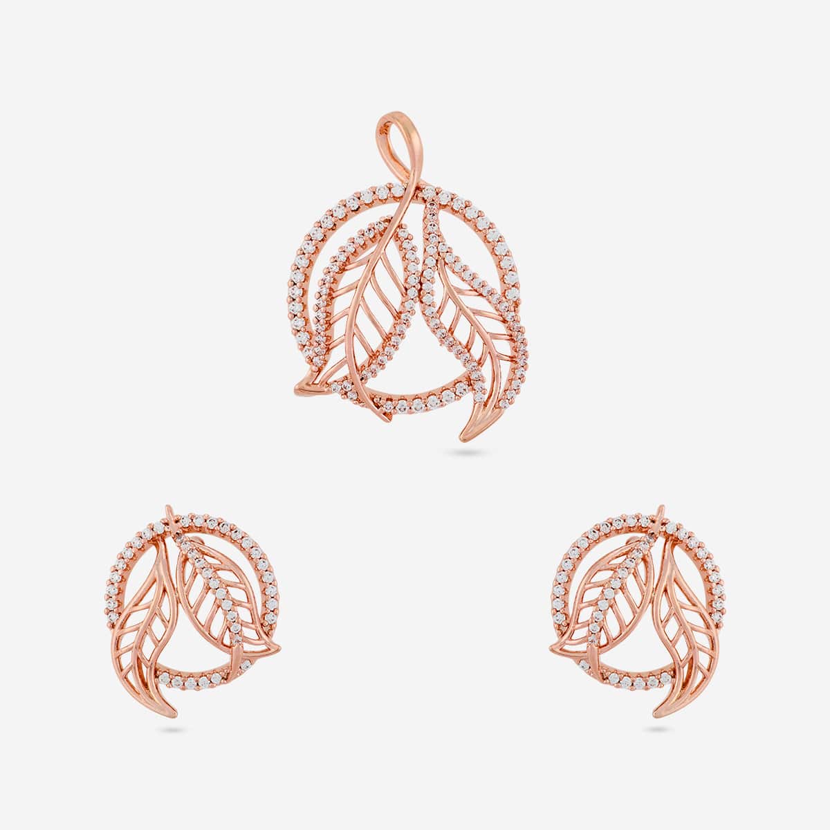 Zircon Pendant Set Zircon Pendant Earring 201400