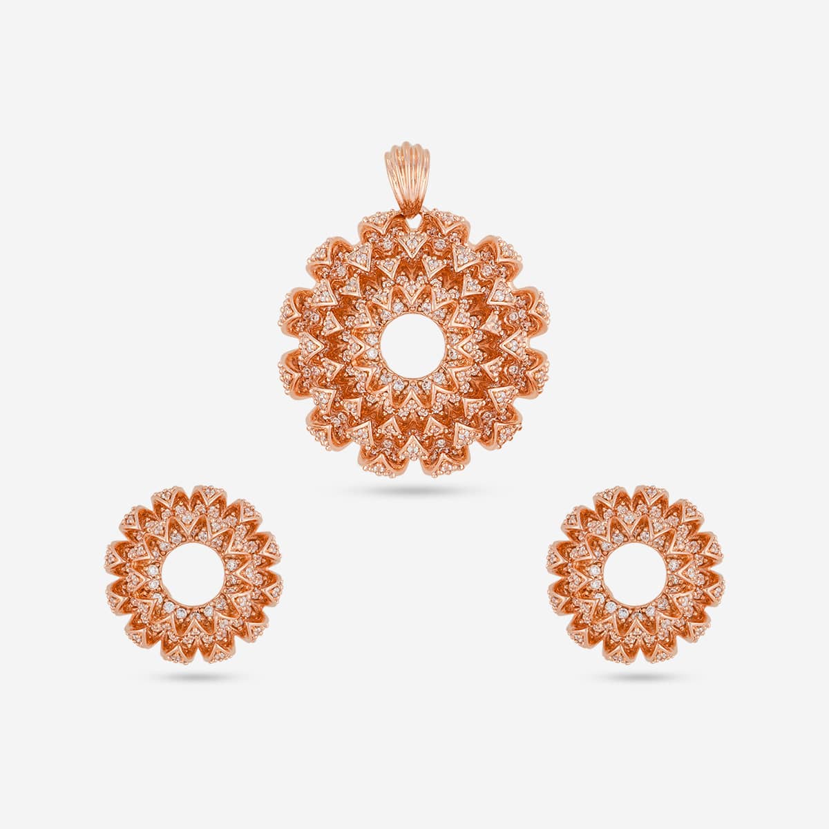 Zircon Pendant Set Zircon Pendant Earring 204643