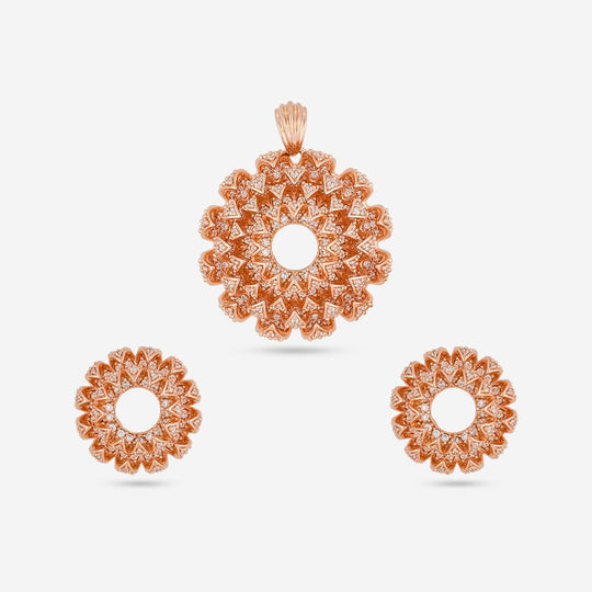 Zircon Pendant Set Zircon Pendant Earring 204643