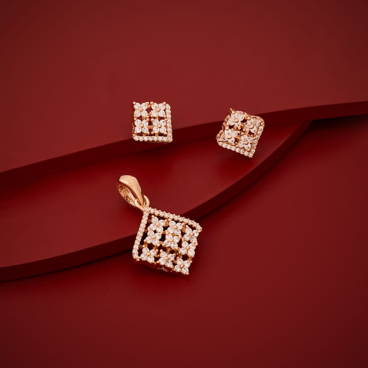 Zircon Pendant Set Zircon Pendant Earring 170678
