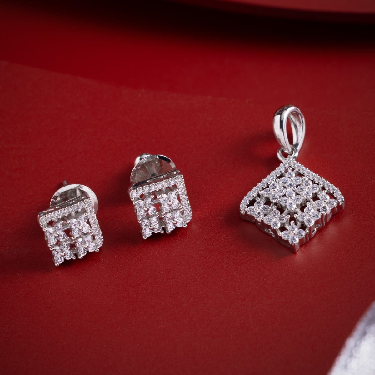 Zircon Pendant Set Zircon Pendant Earring 170678