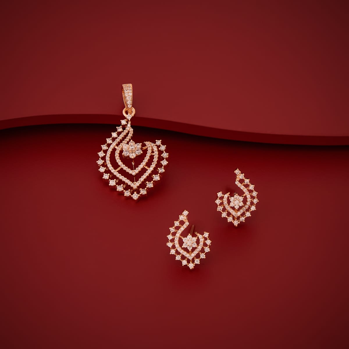 Zircon Pendant Set Zircon Pendant Earring 172769