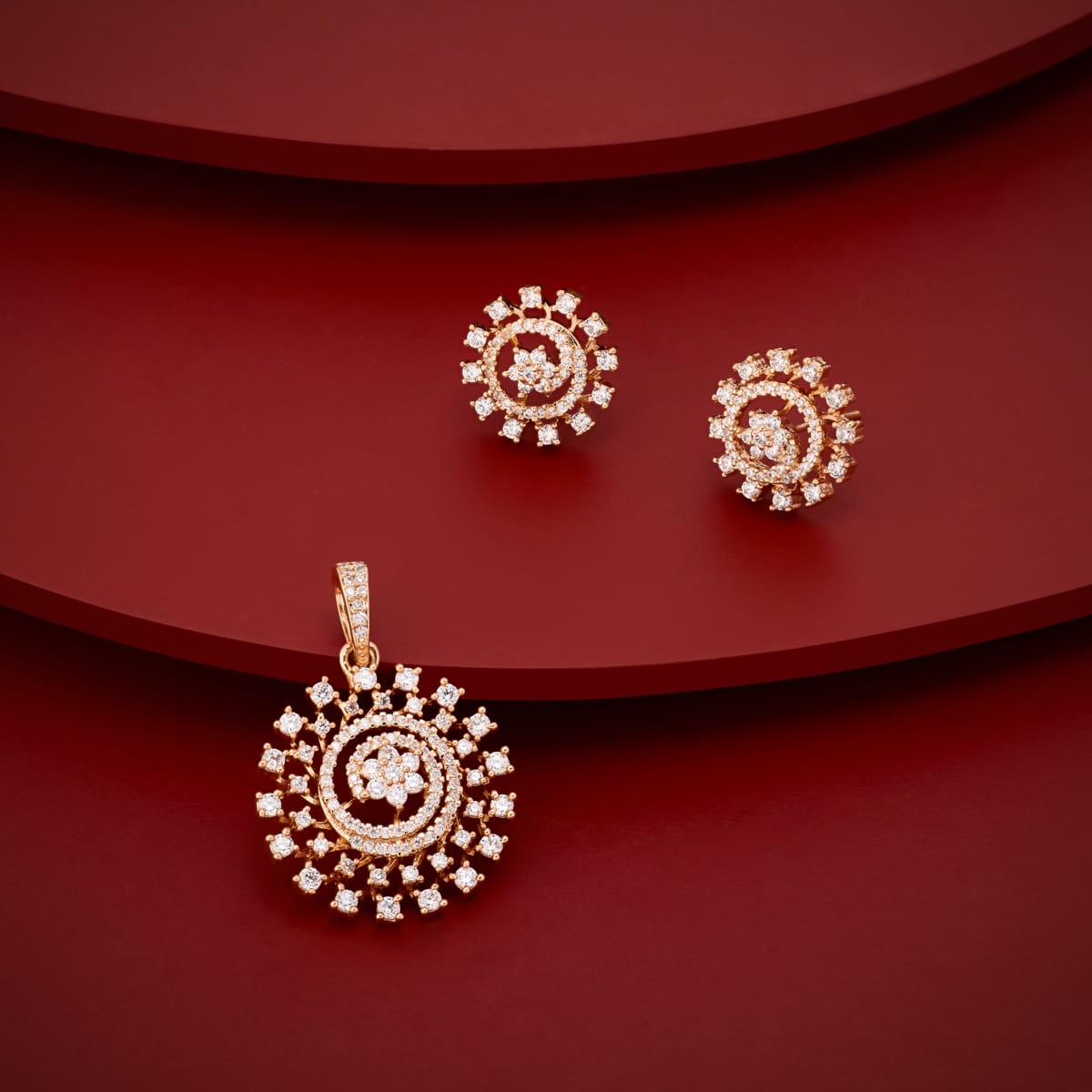 Zircon Pendant Set Zircon Pendant Earring 172771