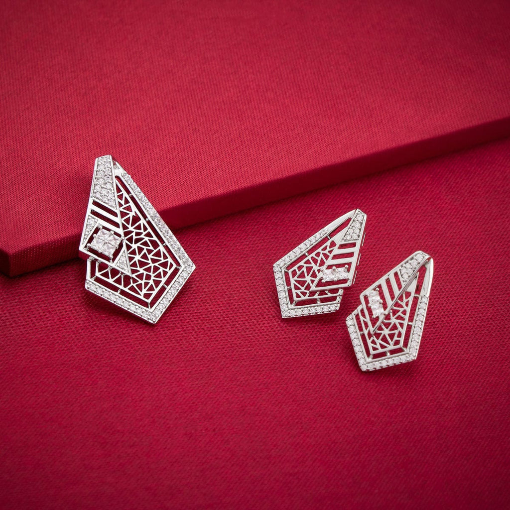 Zircon Pendant Set Zircon Pendant Earring 172966