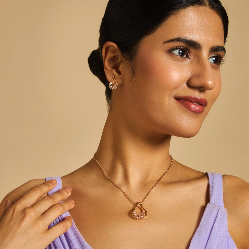 Zircon Pendant Set Zircon Pendant Earring 172969