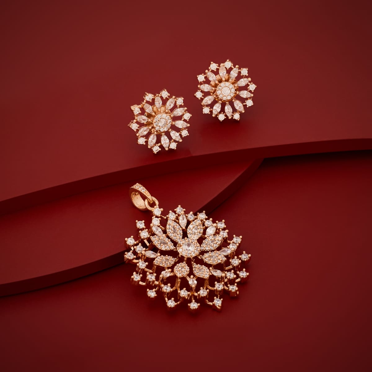 Zircon Pendant Set Zircon Pendant Earring 179968