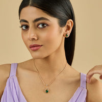 Zircon Pendant Set Zircon Pendant Earring 179970