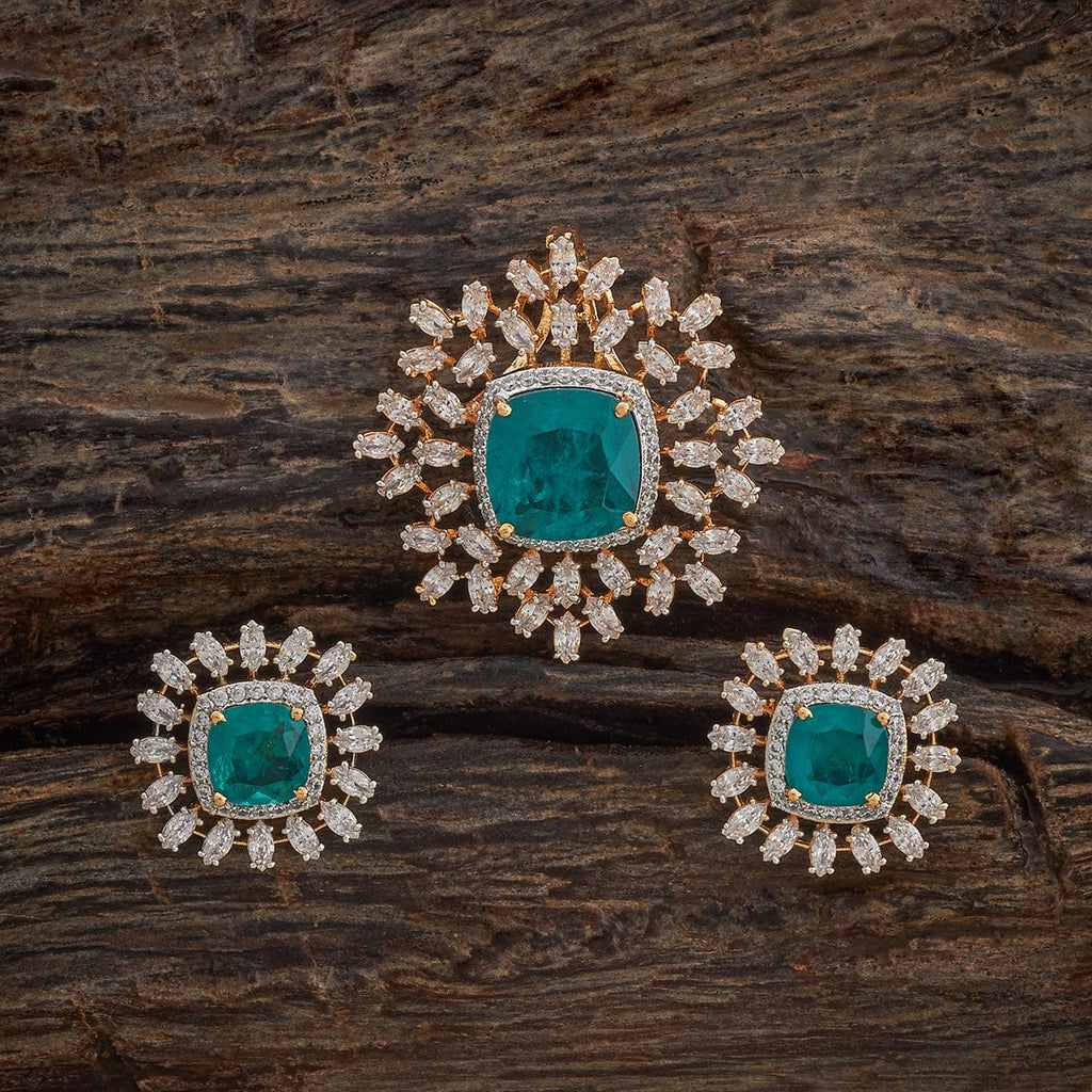 Zircon Pendant Set Zircon Pendant Earring 180322