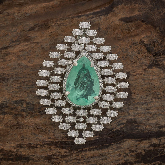 Zircon Pendant Set Zircon Pendant Earring 180325