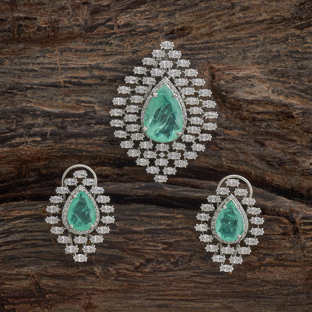 Zircon Pendant Set Zircon Pendant Earring 180325
