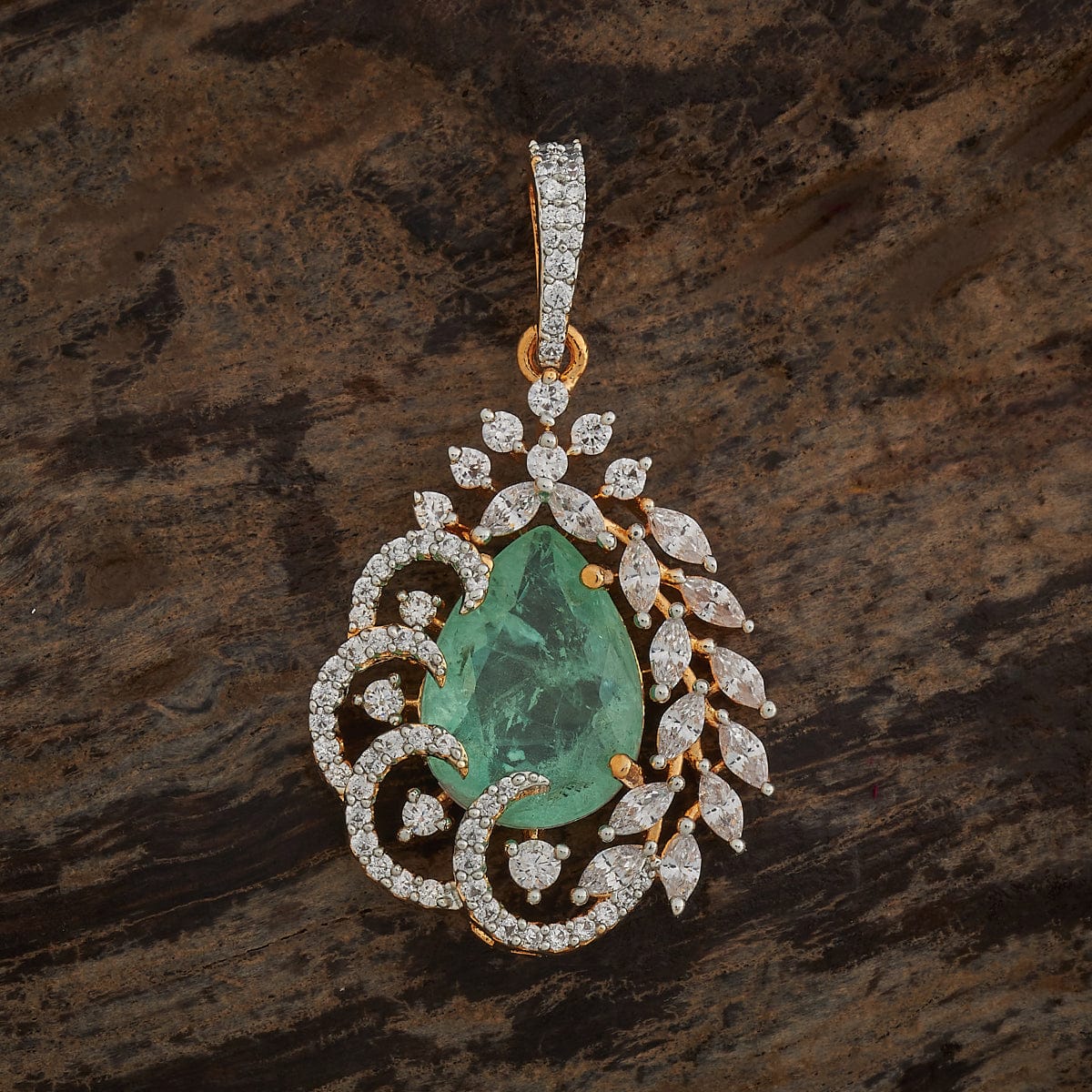 Zircon Pendant Set Zircon Pendant Earring 180326