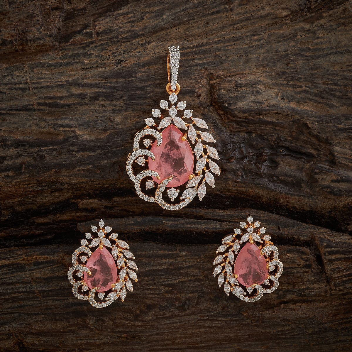 Zircon Pendant Set Zircon Pendant Earring 180326