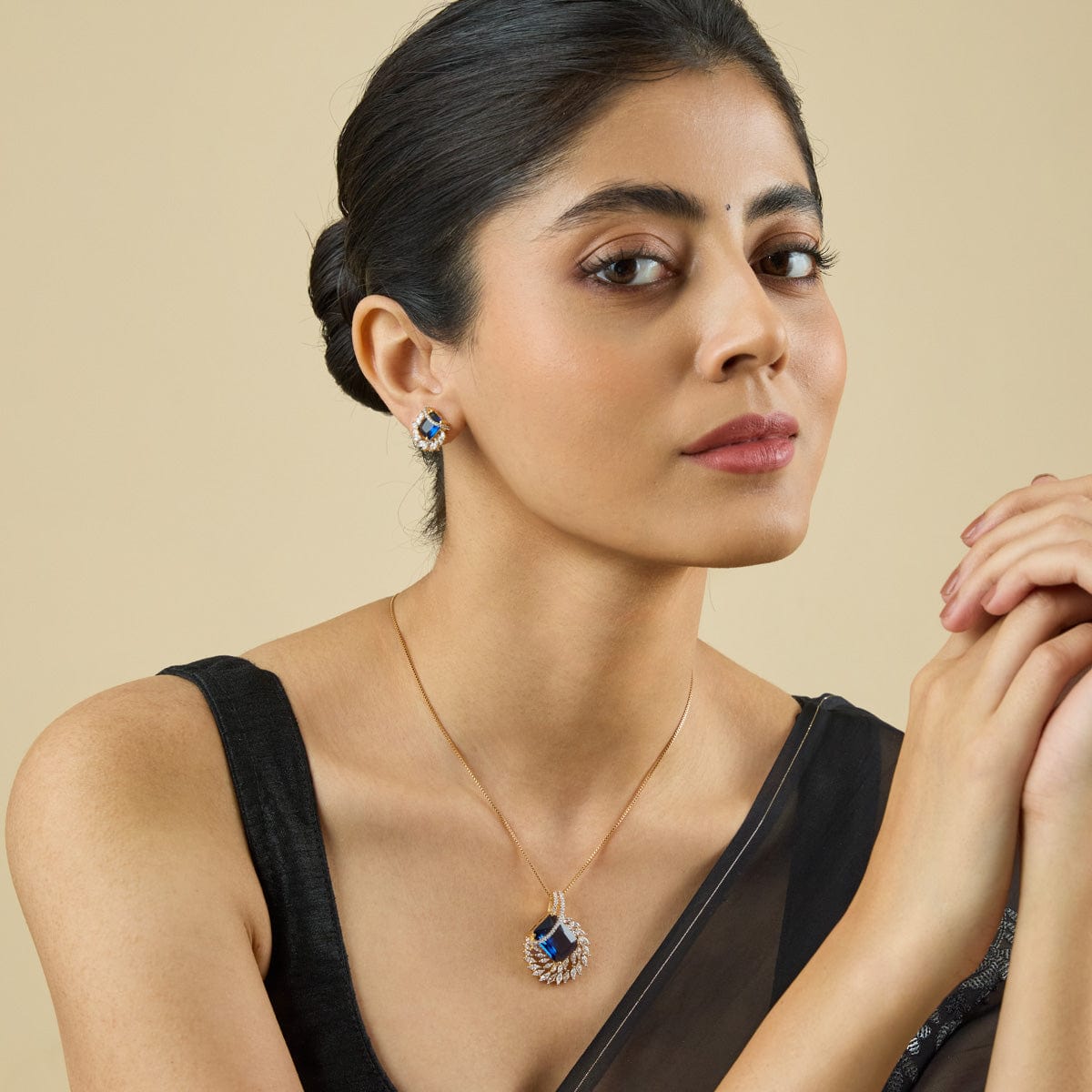 Zircon Pendant Set Zircon Pendant Earring 181542