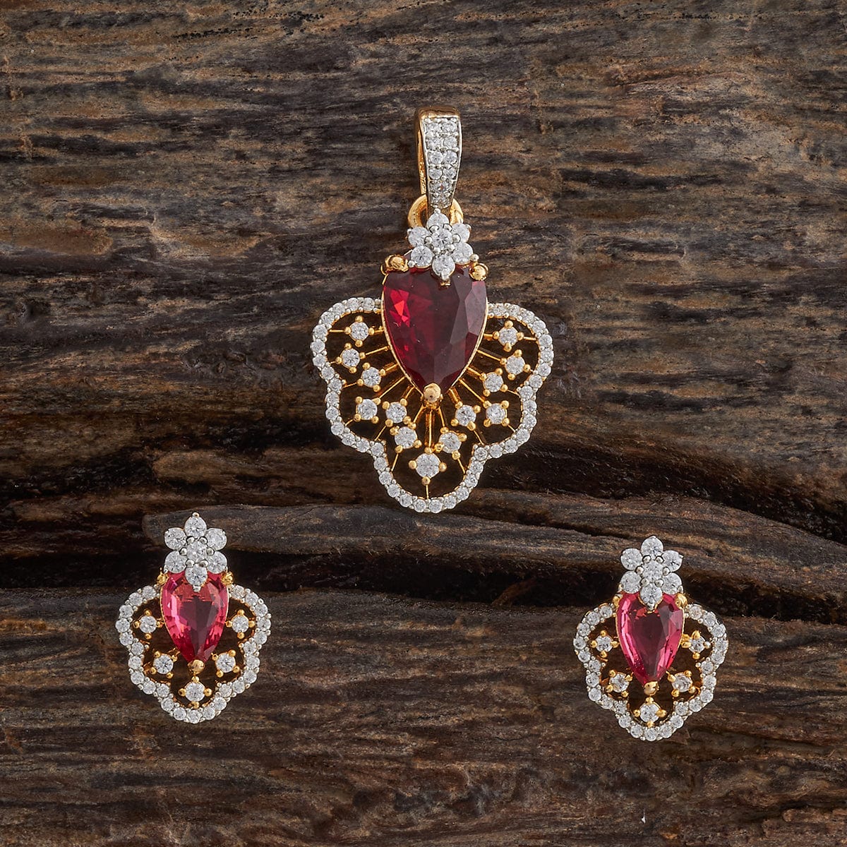 Zircon Pendant Set Zircon Pendant Earring 181548