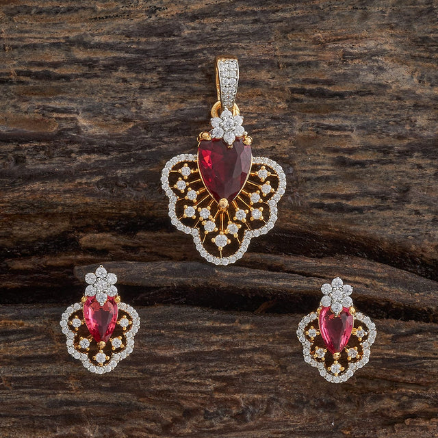 Zircon Pendant Set Zircon Pendant Earring 181548