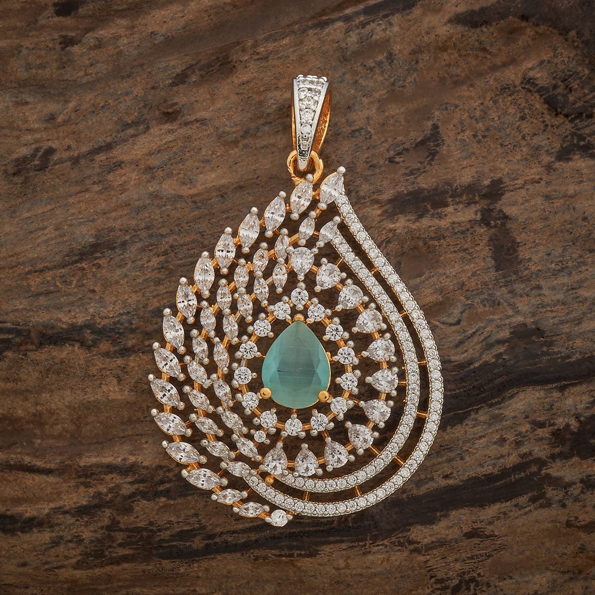 Zircon Pendant Set Zircon Pendant Earring 182053