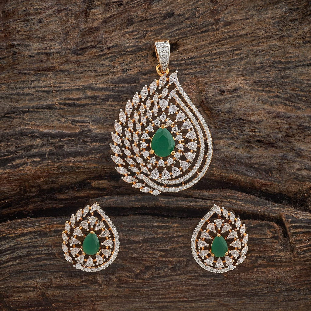 Zircon Pendant Set Zircon Pendant Earring 182053