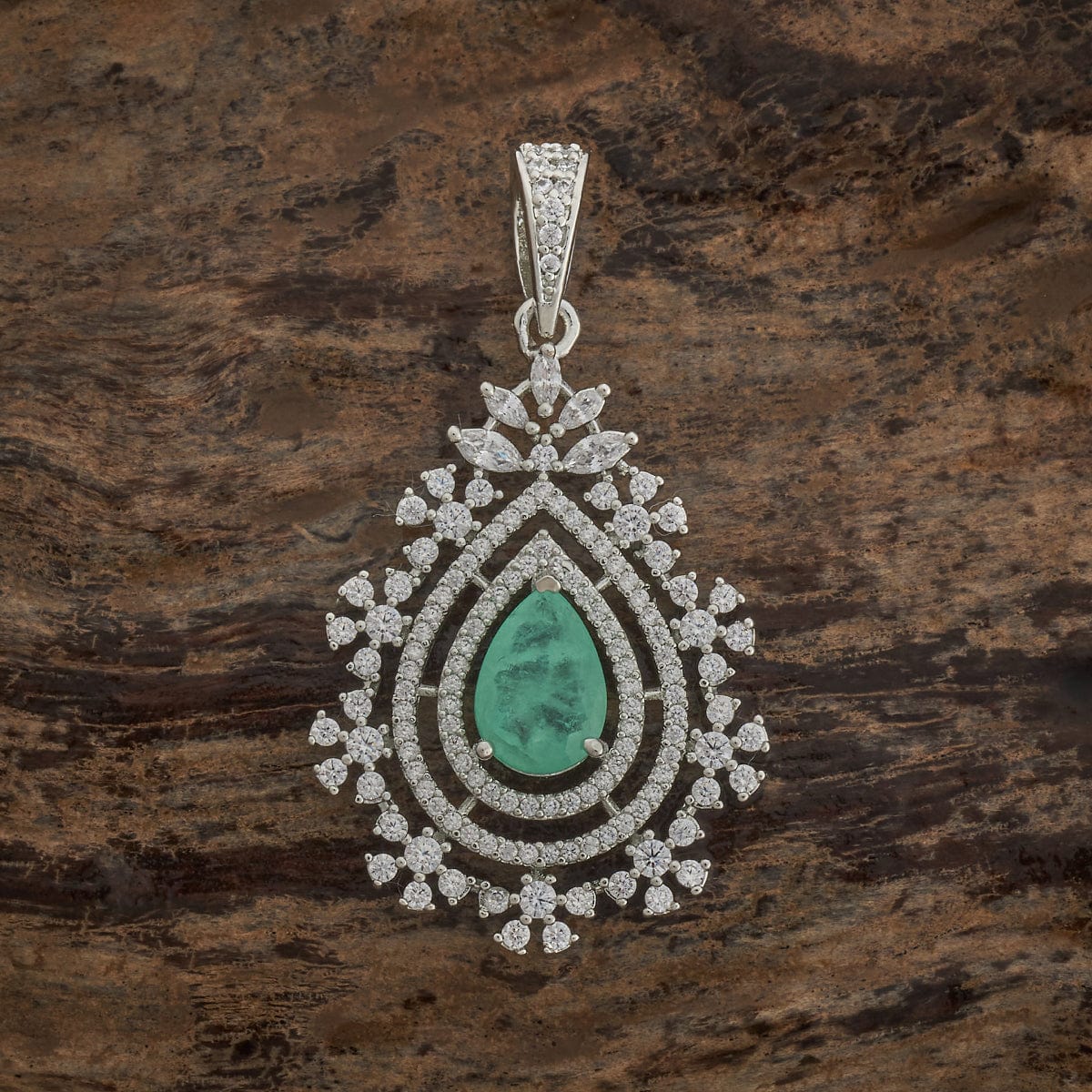 Zircon Pendant Set Zircon Pendant Earring 182054