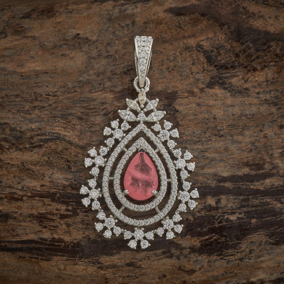 Zircon Pendant Set Zircon Pendant Earring 182054