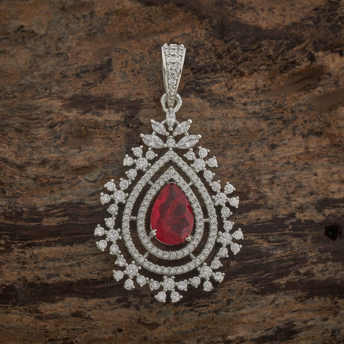 Zircon Pendant Set Zircon Pendant Earring 182054