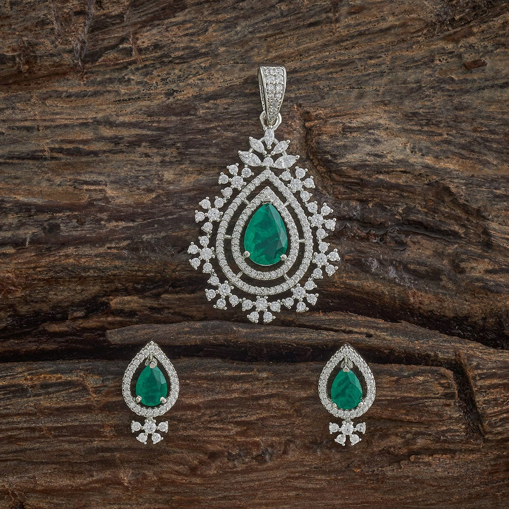 Zircon Pendant Set Zircon Pendant Earring 182054