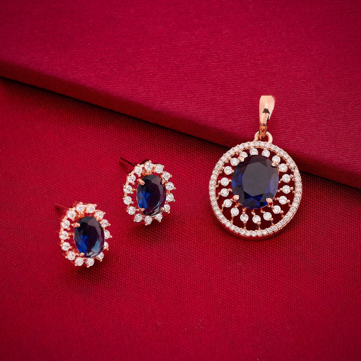 Zircon Pendant Set Zircon Pendant Earring 182055