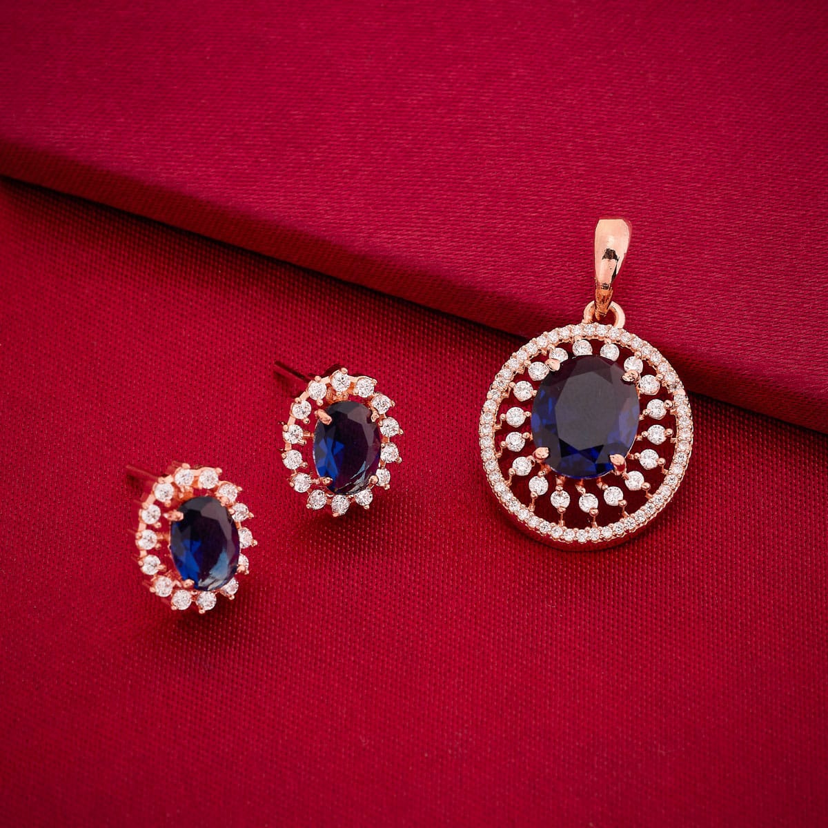 Zircon Pendant Set Zircon Pendant Earring 182055