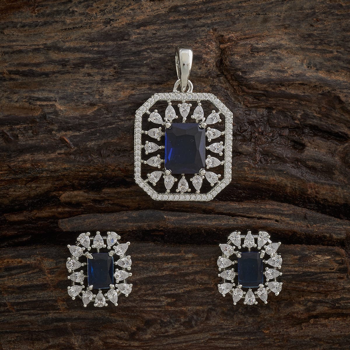 Zircon Pendant Set Zircon Pendant Earring 182056