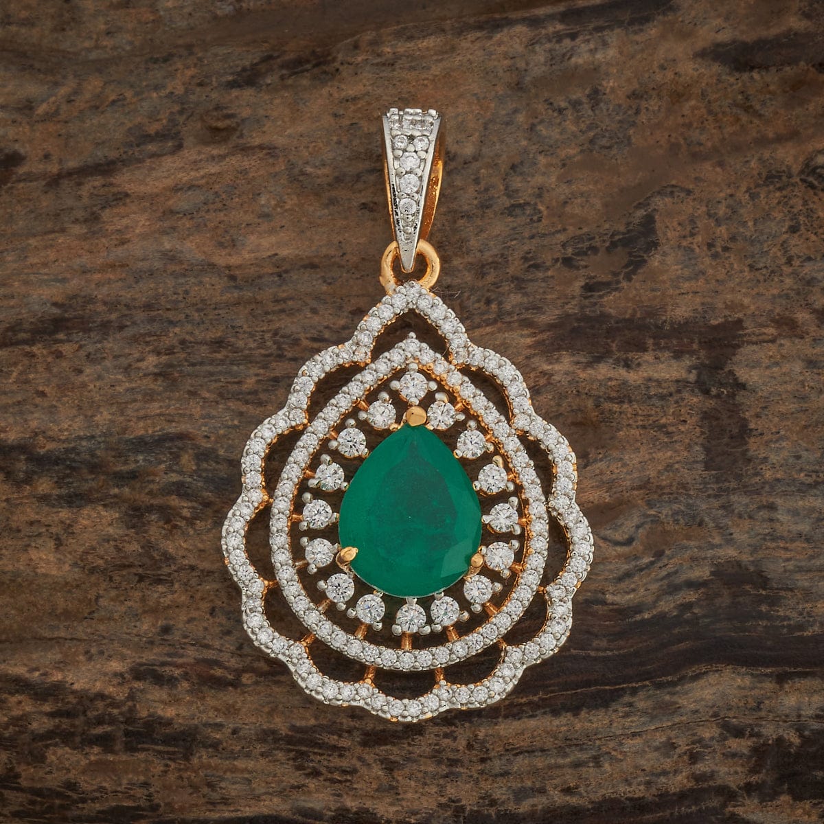 Zircon Pendant Set Zircon Pendant Earring 182057