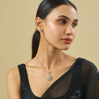 Zircon Pendant Set Zircon Pendant Earring 182057