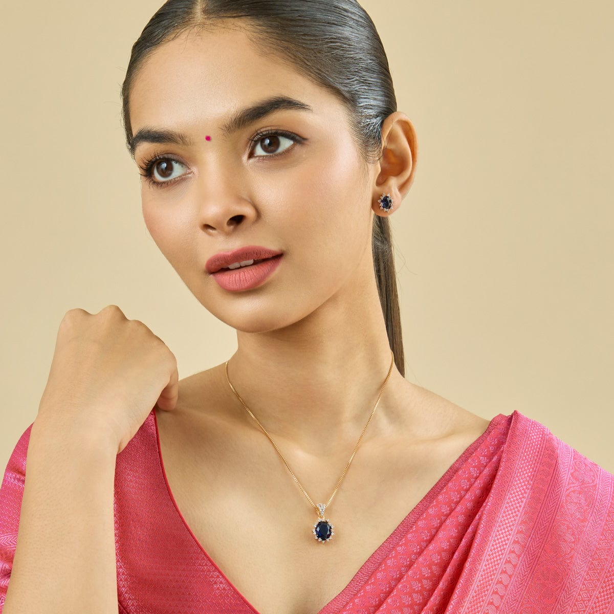 Zircon Pendant Set Zircon Pendant Earring 182476