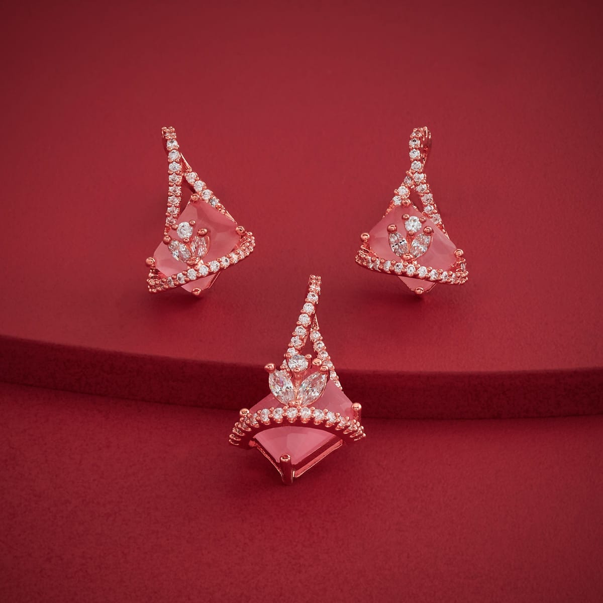 Zircon Pendant Set Zircon Pendant Earring 182479