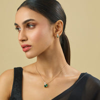 Zircon Pendant Set Zircon Pendant Earring 182480