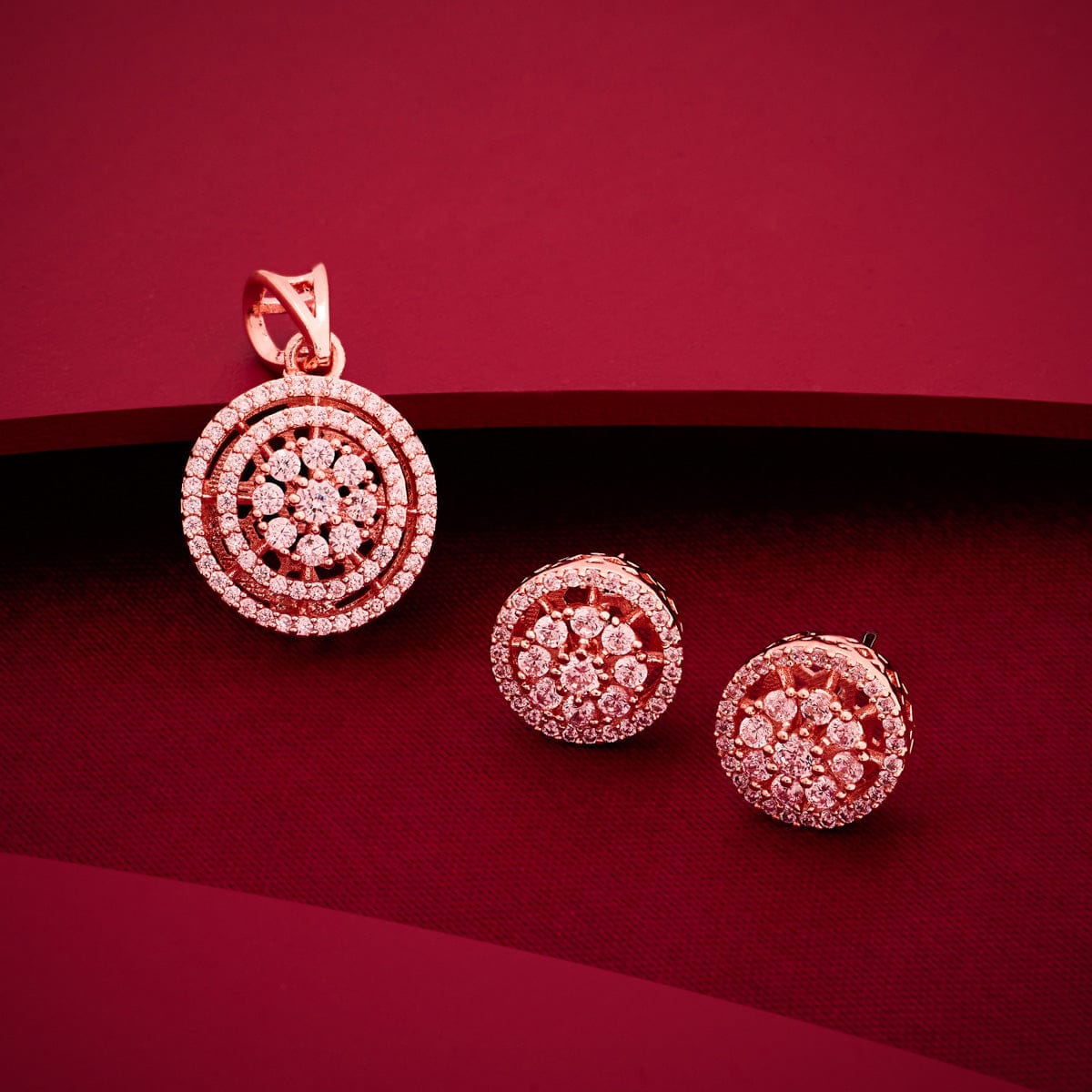 Zircon Pendant Set Zircon Pendant Earring 182482