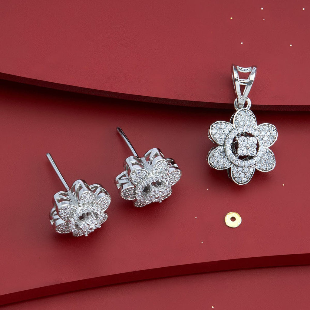 Zircon Pendant Set Zircon Pendant Earring 182484