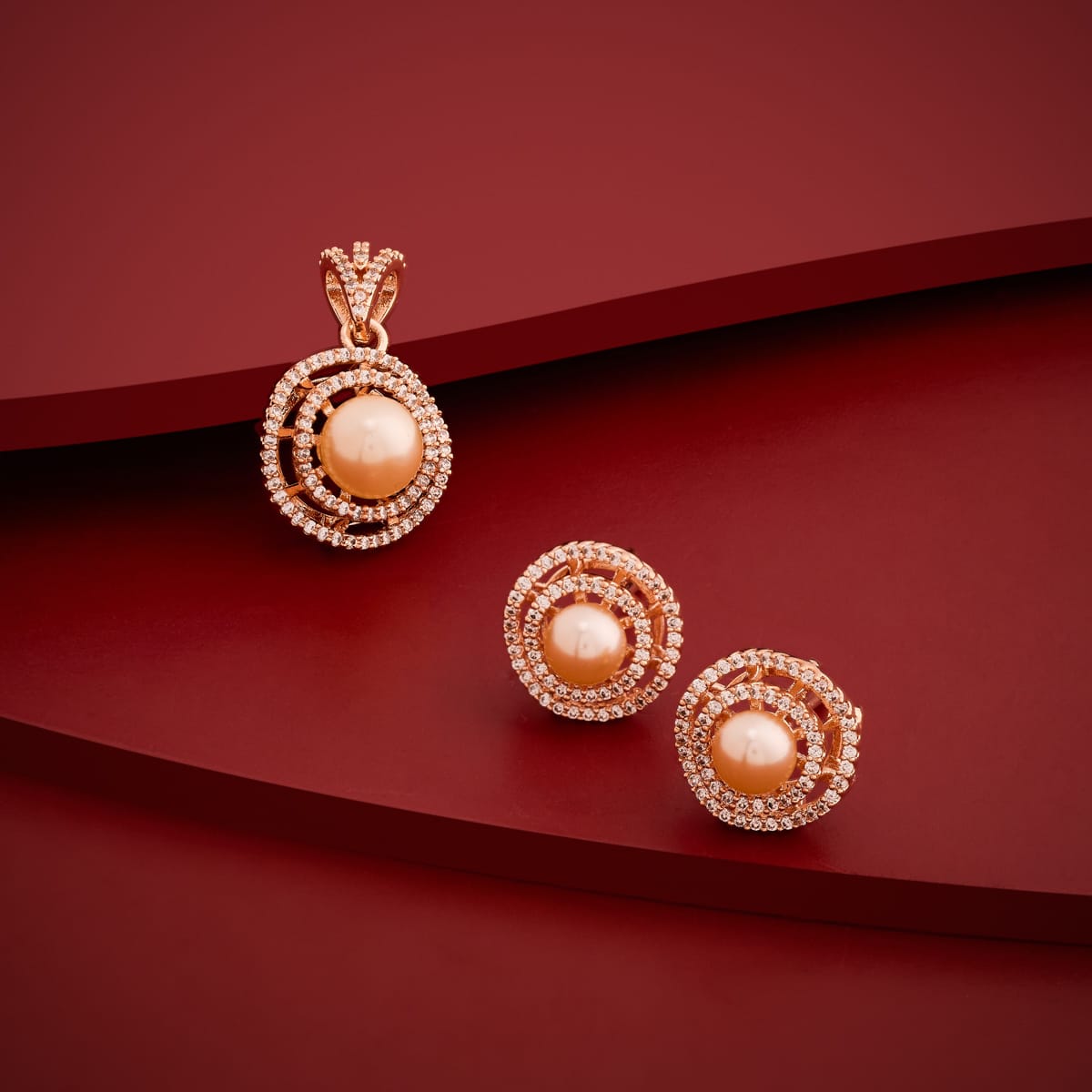 Zircon Pendant Set Zircon Pendant Earring 182486