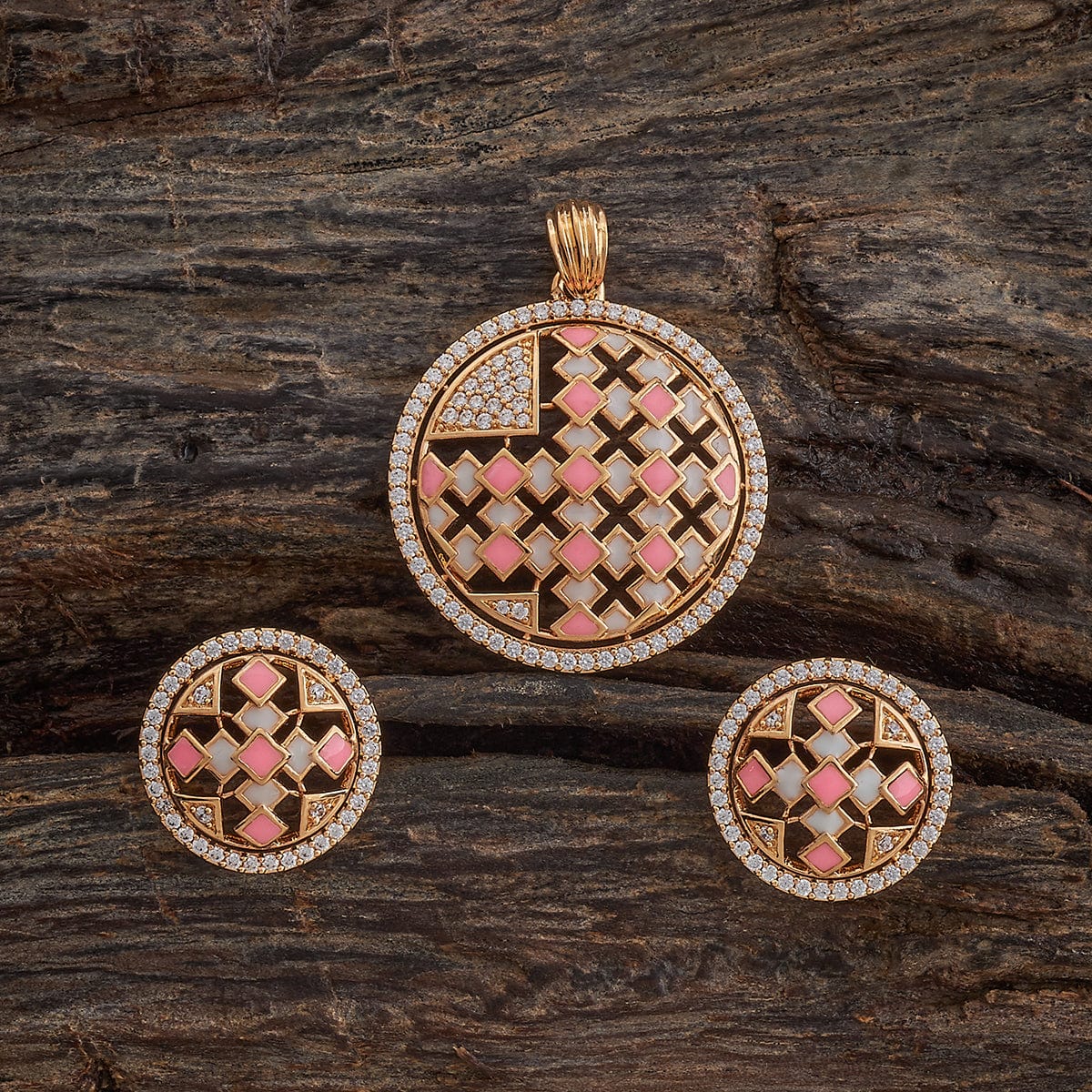 Zircon Pendant Set Zircon Pendant Earring 182629