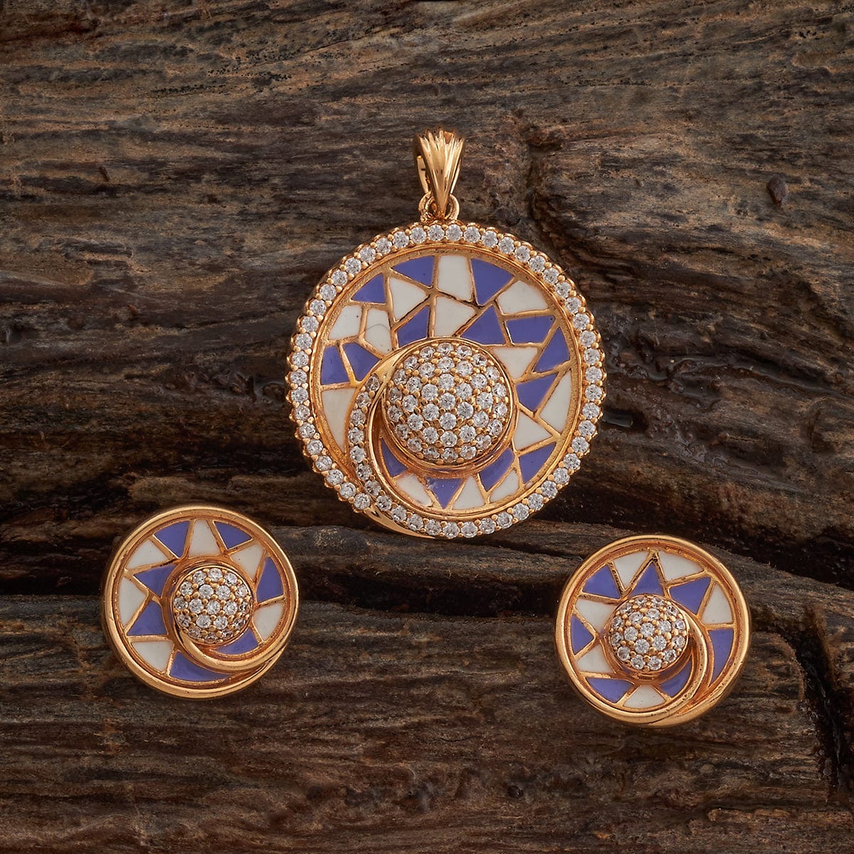 Zircon Pendant Set Zircon Pendant Earring 182631