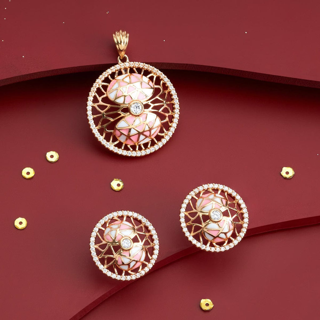 Zircon Pendant Set Zircon Pendant Earring 184730