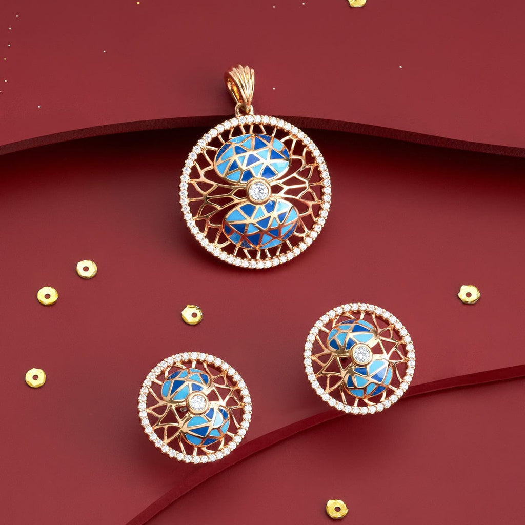 Zircon Pendant Set Zircon Pendant Earring 184730