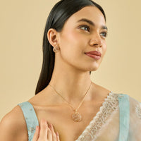 Zircon Pendant Set Zircon Pendant Earring 184738