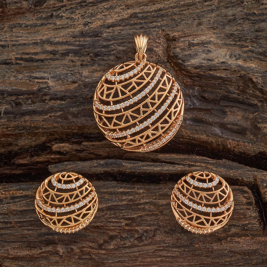 Zircon Pendant Set Zircon Pendant Earring 184738