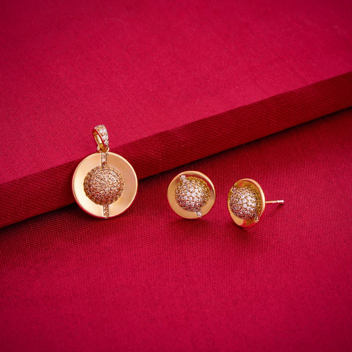 Zircon Pendant Set Zircon Pendant Earring 187119