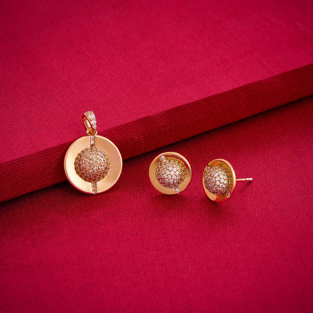 Zircon Pendant Set Zircon Pendant Earring 187119