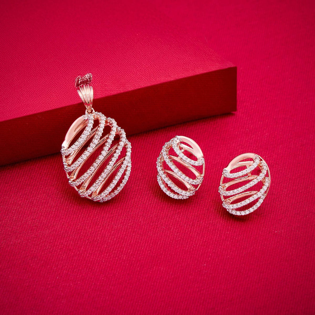 Zircon Pendant Set Zircon Pendant Earring 187700