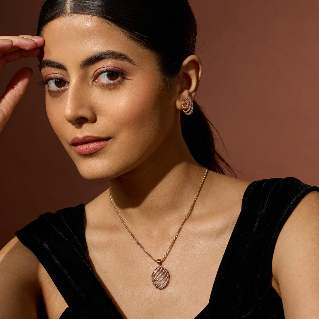 Zircon Pendant Set Zircon Pendant Earring 187700