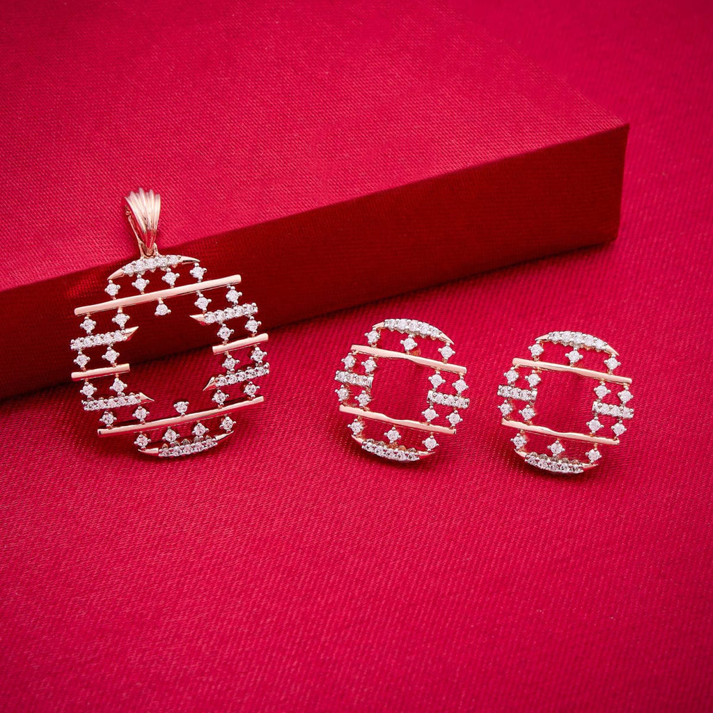 Zircon Pendant Set Zircon Pendant Earring 187702