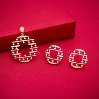 Zircon Pendant Set Zircon Pendant Earring 187702